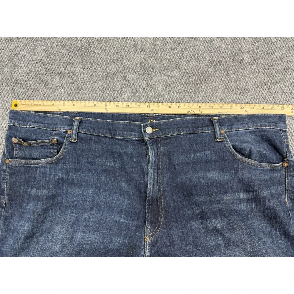 Polo Ralph Lauren Men's 50x32 Hampton Relaxed Straight Jeans Dark Blue Denim